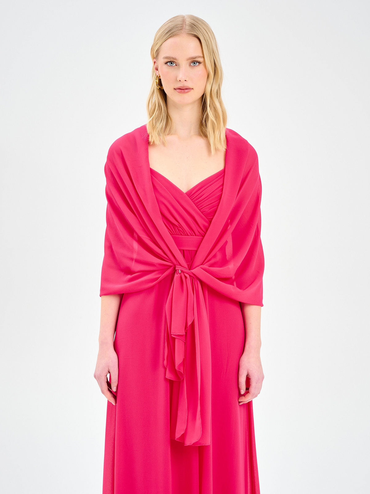Stola in Georgette Fuxia
