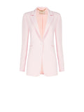 Blazer monopetto rosa pastello in cadi
