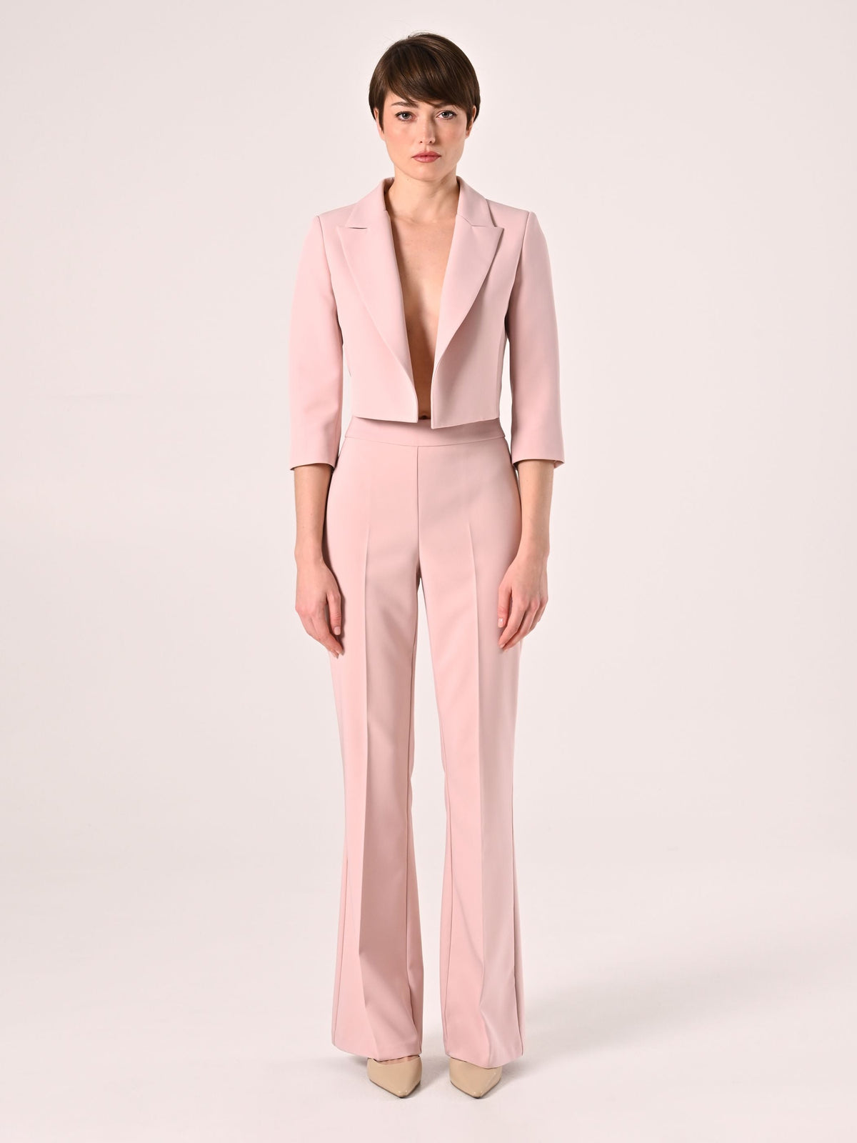 Giacca Corta Rosa Chiaro