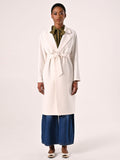 Cappotto Bianco in Doppio Crepe