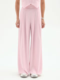 Pantalone palazzo rosa pastello