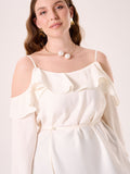 Blusa Bianca Curvy con Cintura Sottile