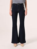 Jeans Flared Bottoni