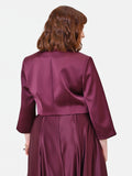 Coprispalle Curvy raso bordeaux rosso con zip