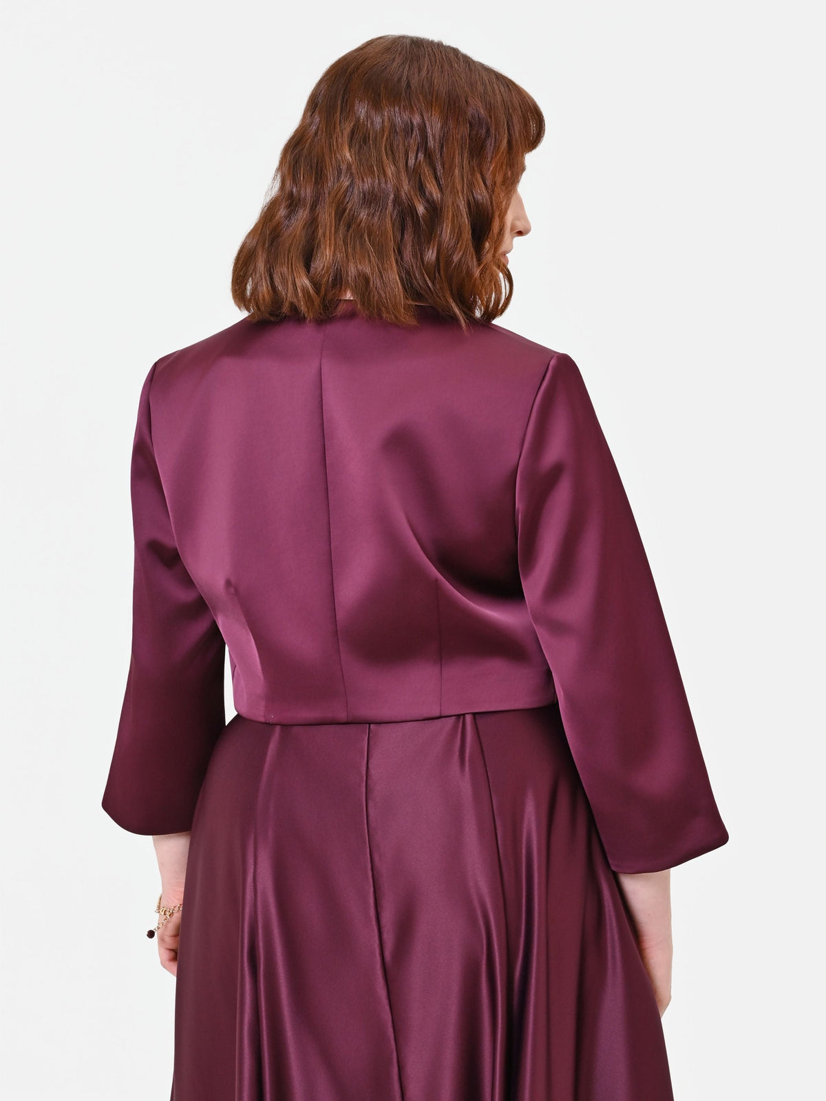 Coprispalle Curvy raso bordeaux rosso con zip