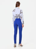 Pantalone a sigaretta blu cina