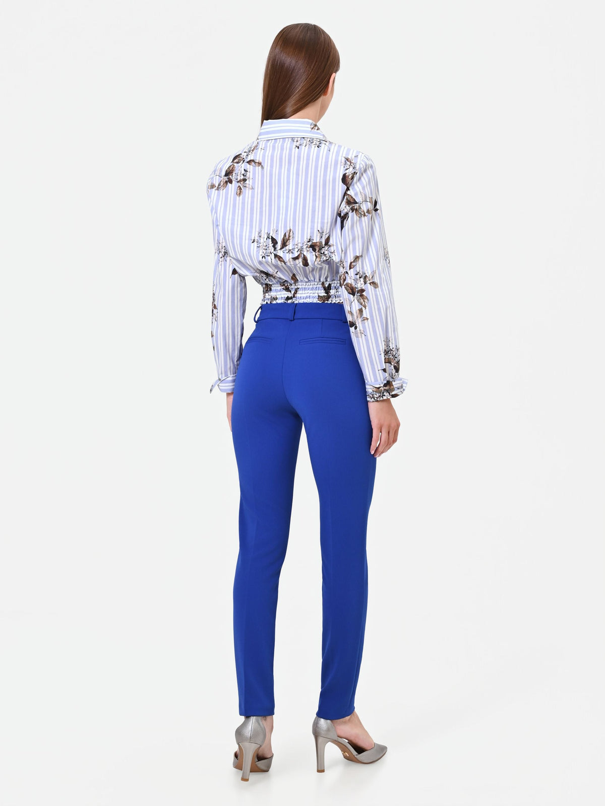 Pantalone a sigaretta blu cina