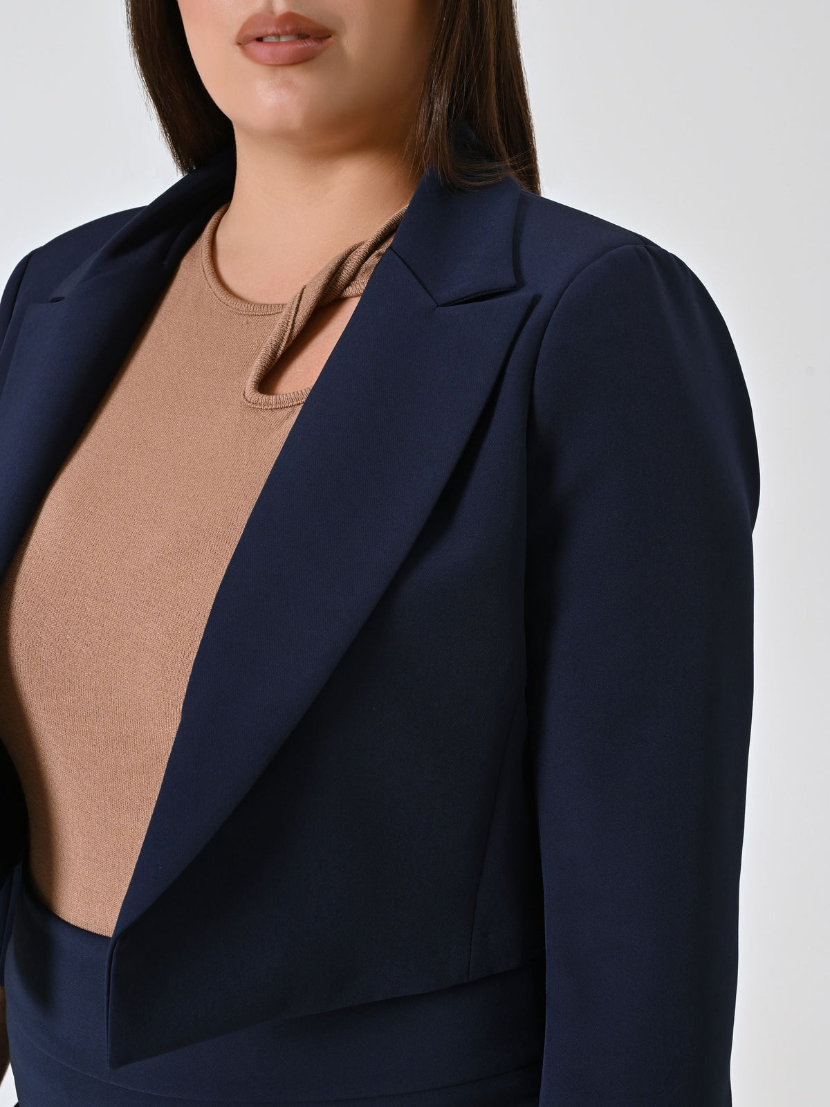 Giacca Corta Curvy Blu