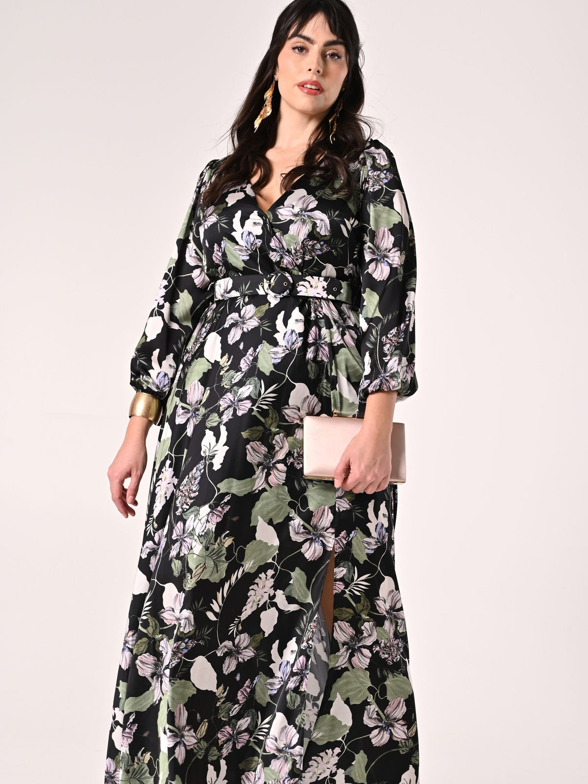 Abito Curvy stampa Floreale