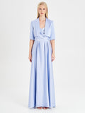 Coprispalle in Raso Rinascimento atelier Azzurro