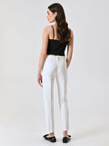 Pantaloni Slim in Tessuto Tecnico Bianco