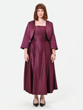 Coprispalle Curvy raso bordeaux rosso con zip