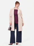 Cappotto Curvy  monopetto tortora beige
