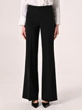 Pantaloni Palazzo in Tessuto Tecnico Nero