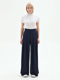 Pantalone palazzo in cadi blu