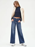 Pantaloni Jeans Wide Leg Blu