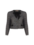 Giacca Curvy in bouclé nera