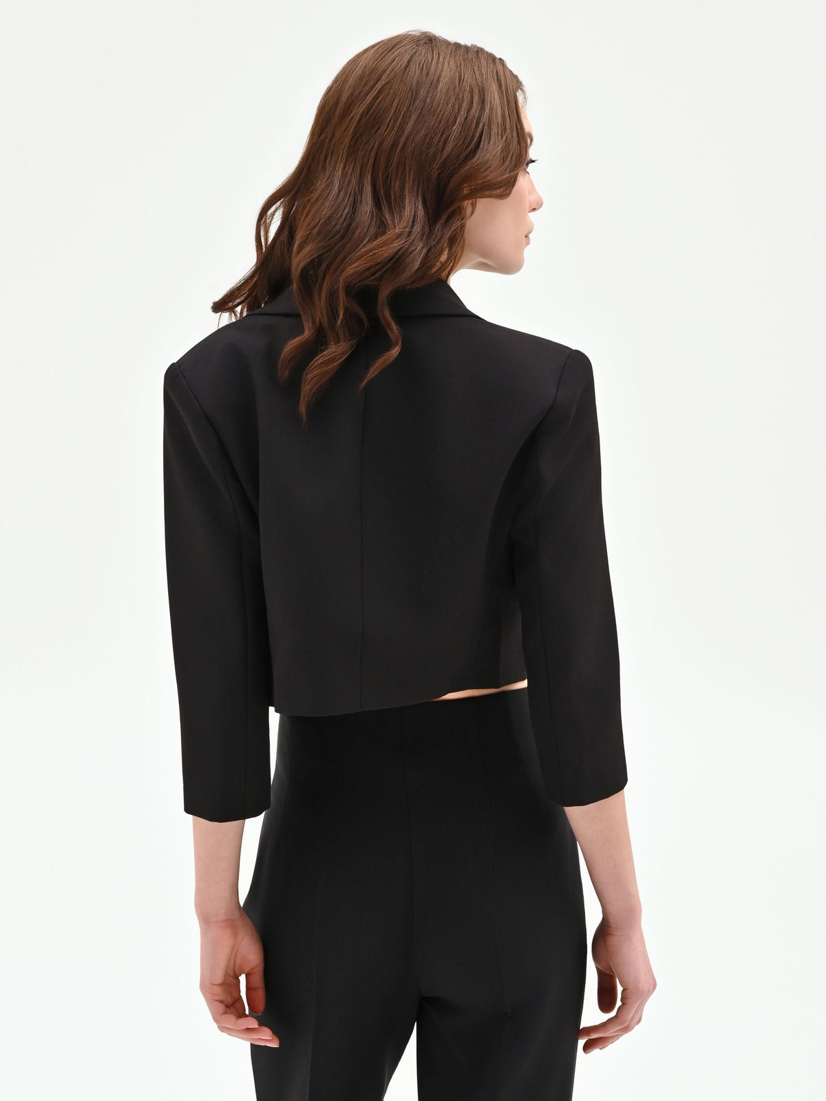 Giacca corta nera stile bolero