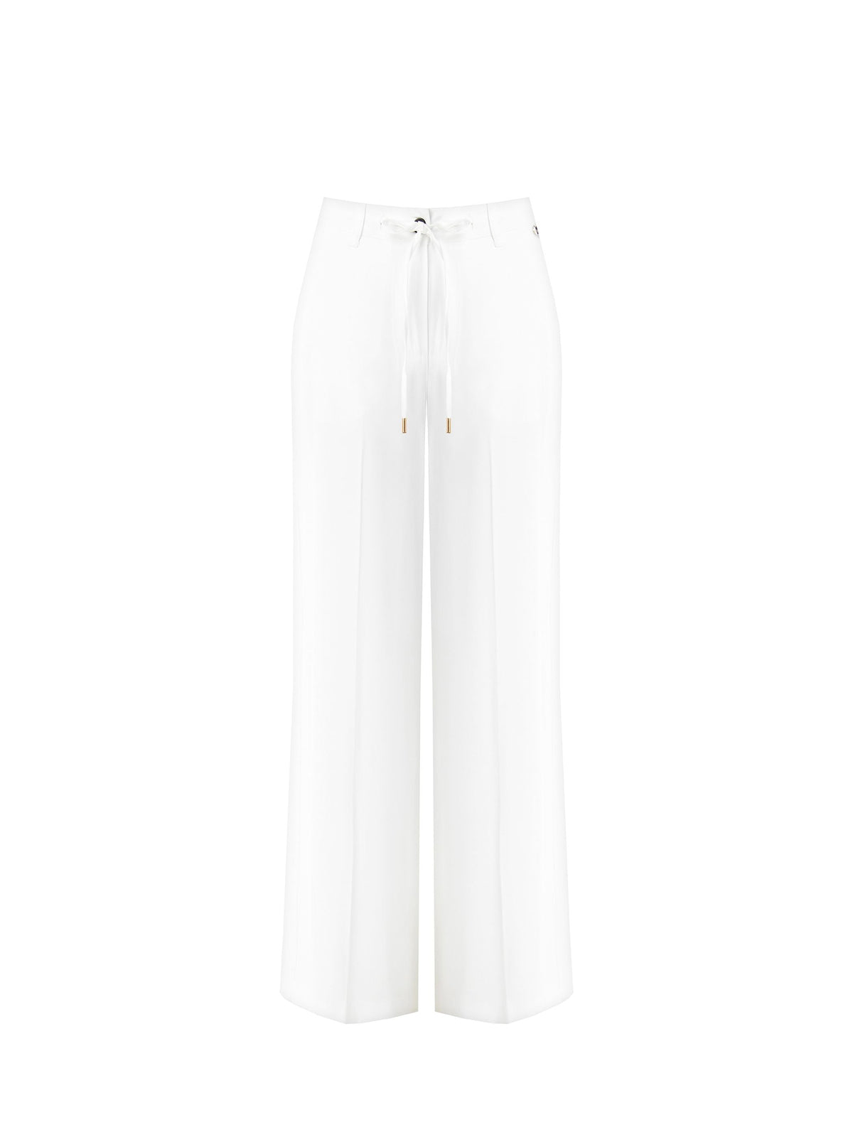 Pantaloni Ampi Bianchi in Viscosa