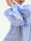 Camicia azzurro cielo in lyocell