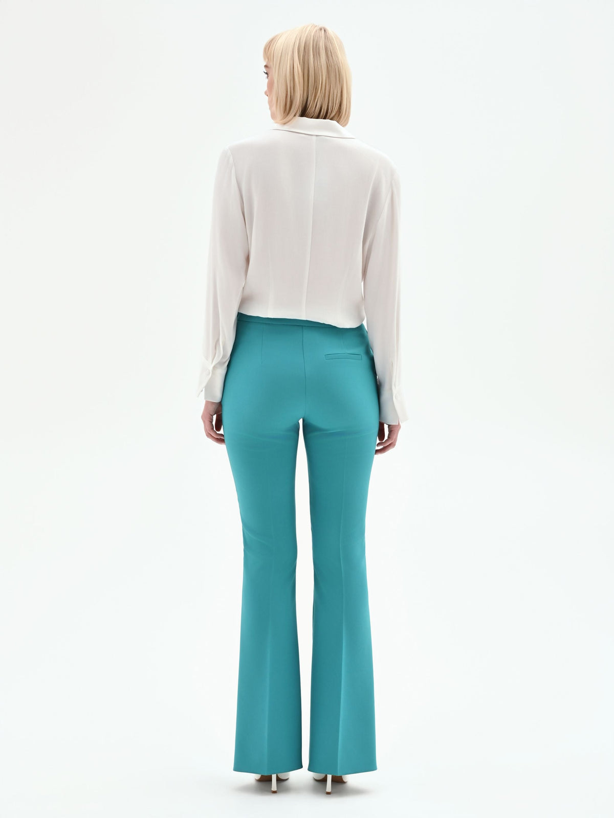 Pantaloni studio Flared Verde Smeraldo