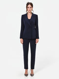 Giacca Studio doppiopetto gessata blu navy