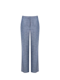 Pantalone a gamba ampia in chambray