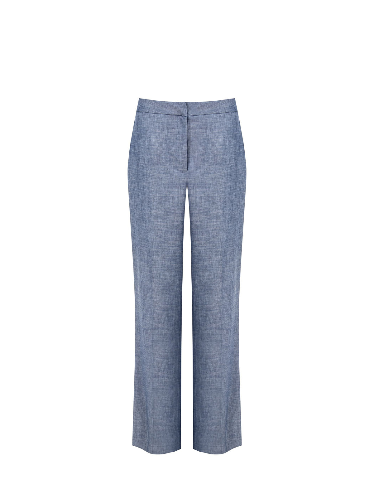 Pantalone a gamba ampia in chambray