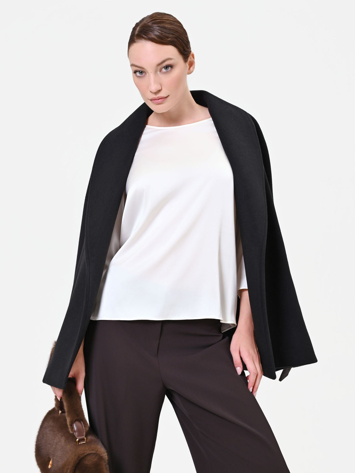Blusa panna in raso