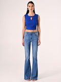 Top Crop Blu Cina