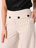 Pantaloni Bianchi a Righe Blu
