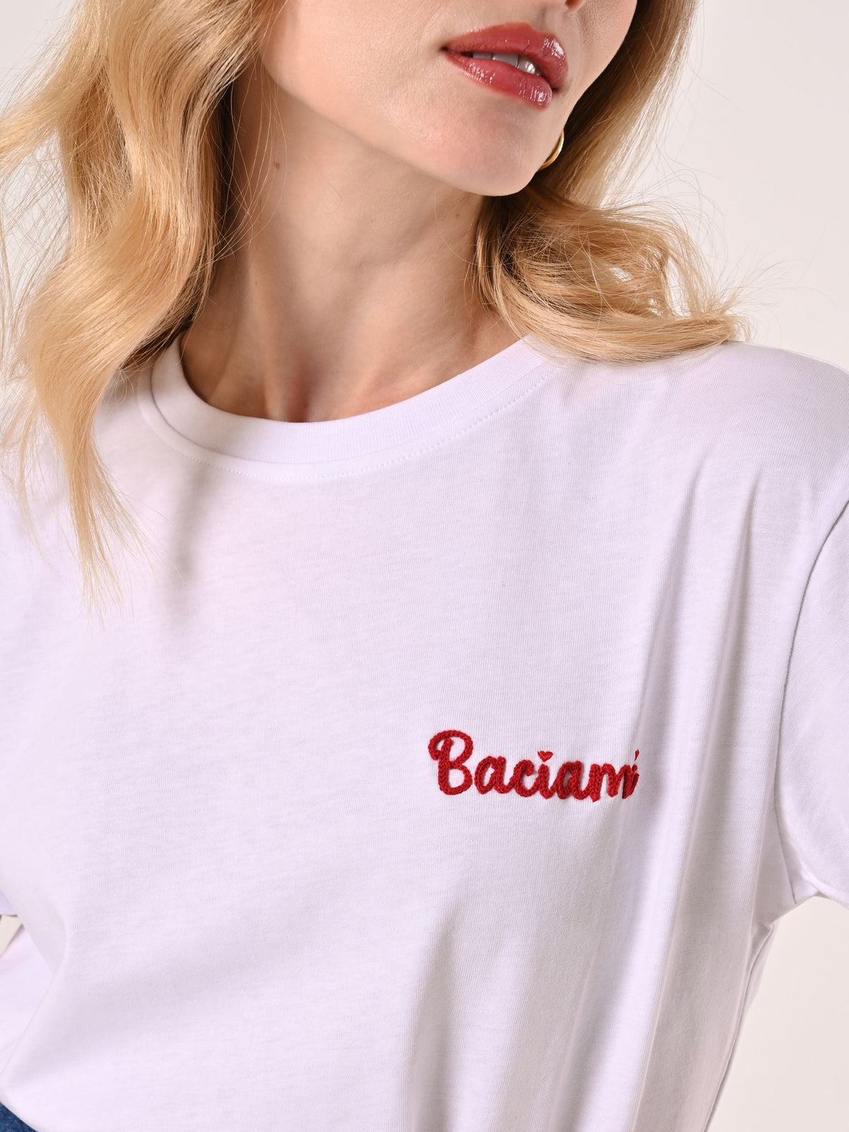 T-Shirt Baciami Bianca