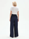 Pantalone palazzo in cadi blu
