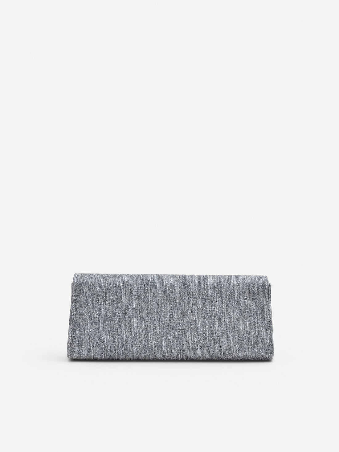 Pochette argento brillante dal design rettangolare