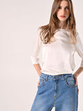 Blusa in Raso Bianca