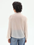 Blusa in georgette con rouches