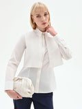Camicia tre-in-uno bianca in cotone
