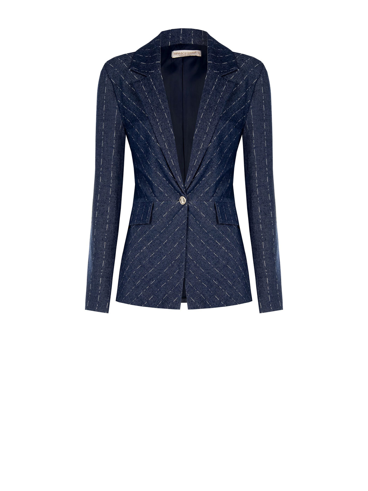 Giacca in Denim effetto Gessato