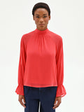 Blusa rosso fragola in georgette