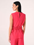 Blusa in Cadi Fuxia con Cintura