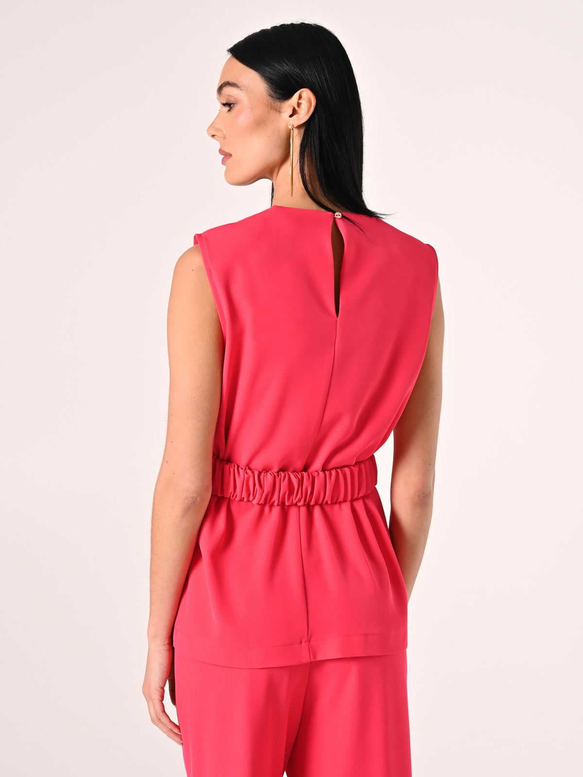Blusa in Cadi Fuxia con Cintura