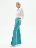 Pantaloni studio Flared Verde Smeraldo