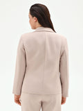 Giacca Curvy monopetto tortora beige in tessuto tecnico