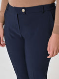 Pantaloni Curvy Straight Blu