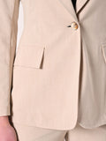 Giacca Beige in Tessuto Operato