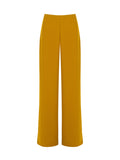 Pantalone fluido verde olio a palazzo