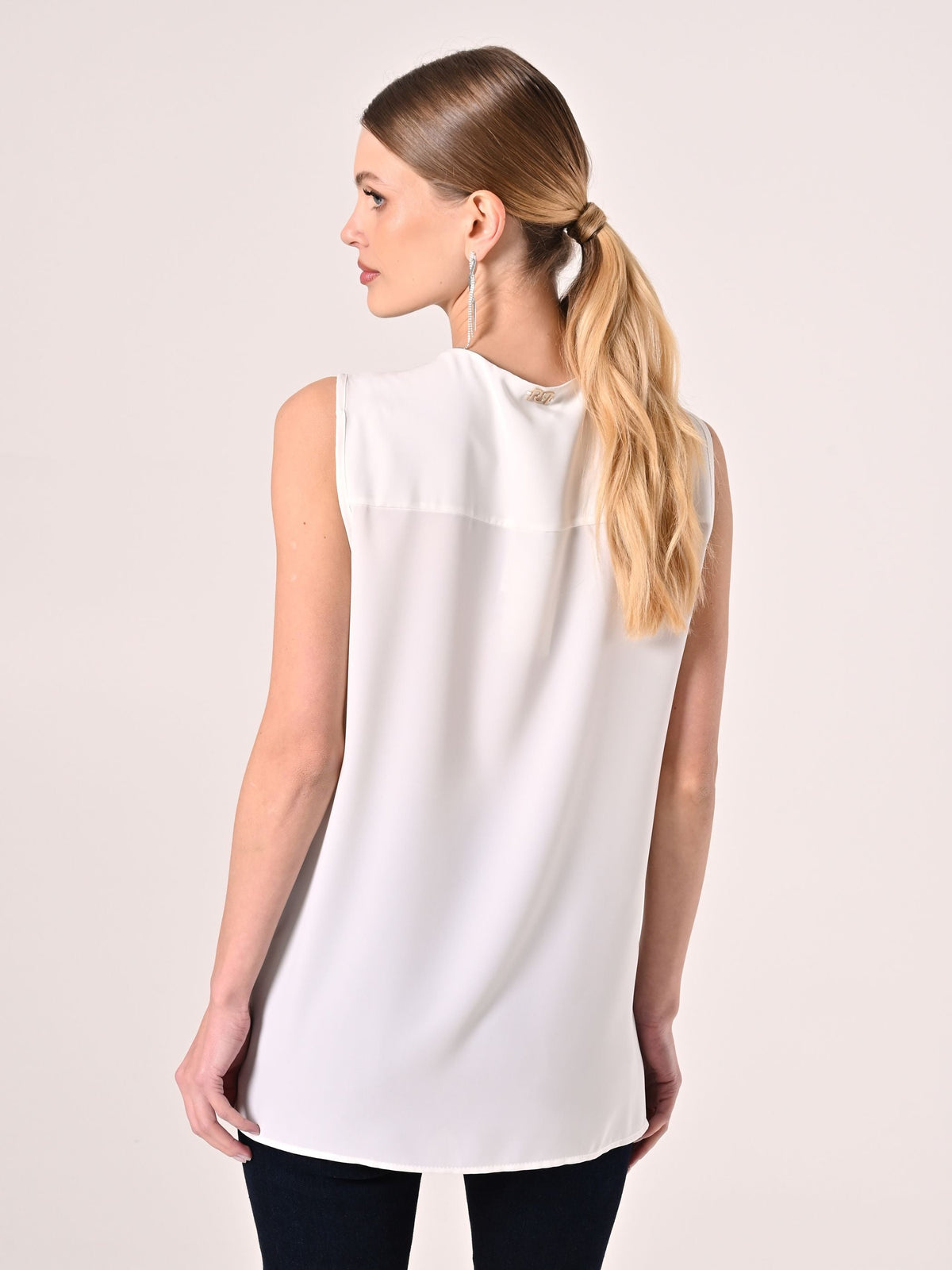 Blusa Asimmetrica Bianca