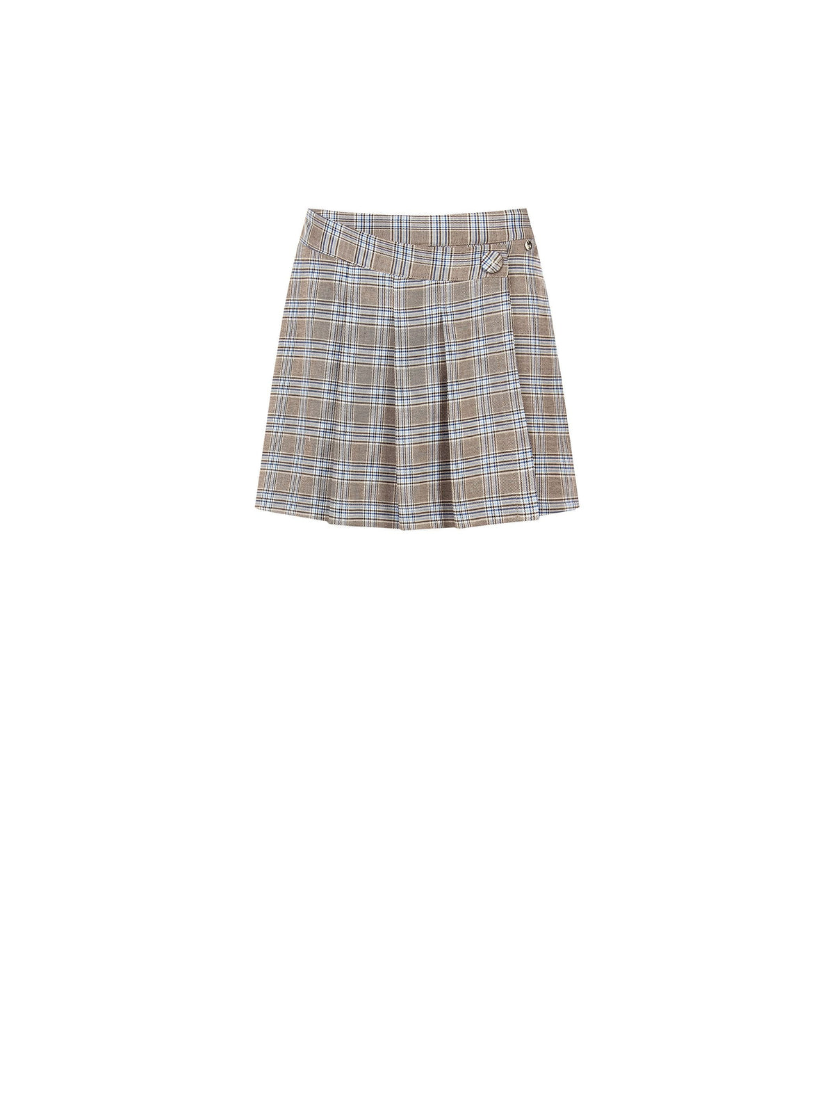 Pantalone azzurro con fantasia check