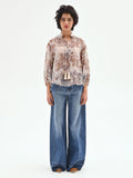 Blusa con stampa paisley