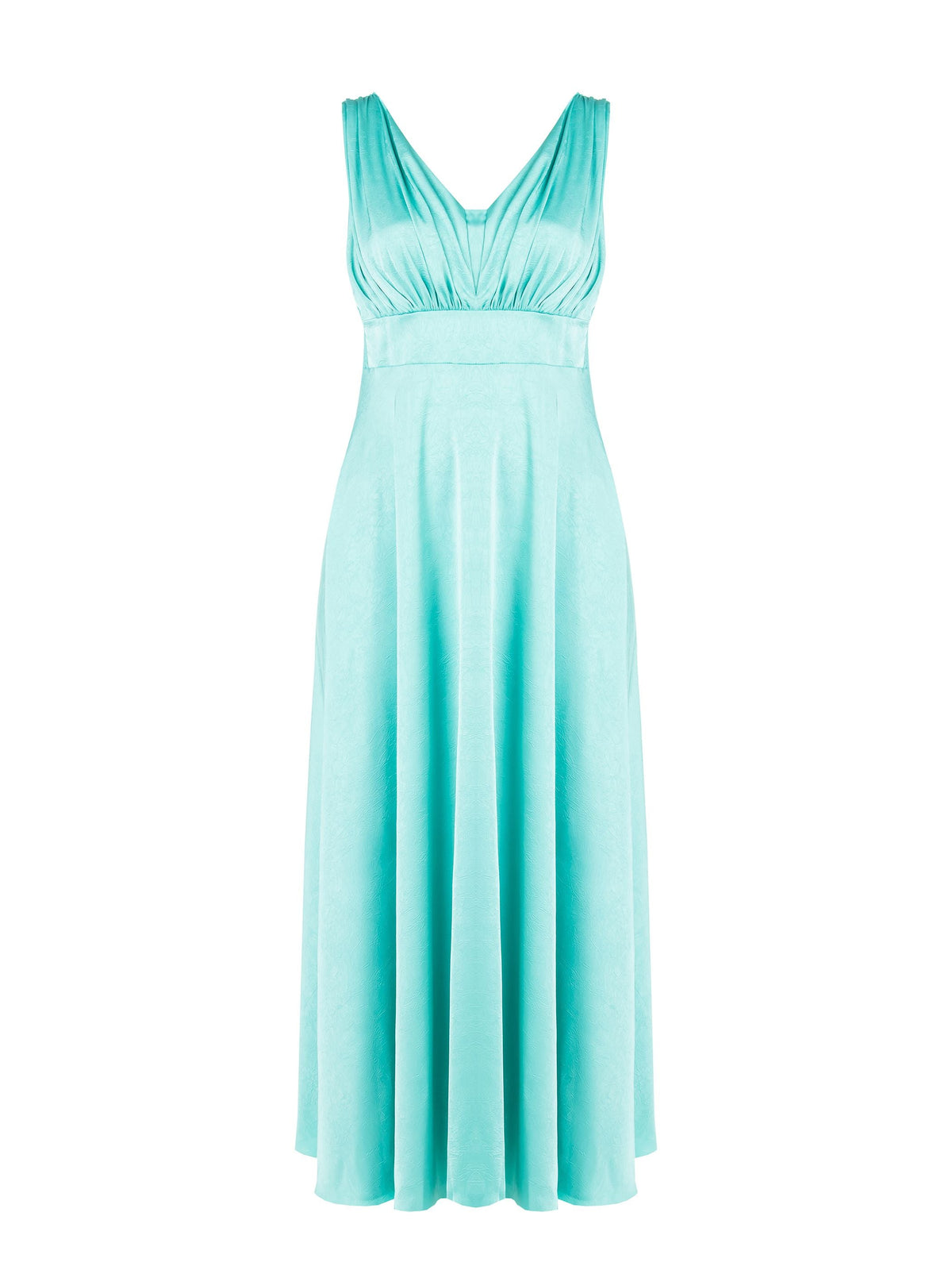 Abito Curvy Lungo Verde Acqua